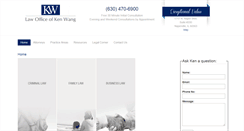Desktop Screenshot of kenwanglaw.com