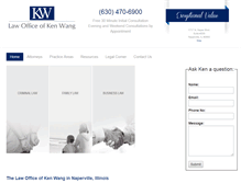 Tablet Screenshot of kenwanglaw.com